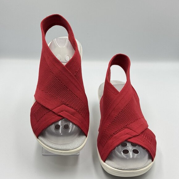 NWT Easy Spirit BLAST 2 Womens Wedge Sandals Red and Grey Size 9.5 - Picture 2 of 11